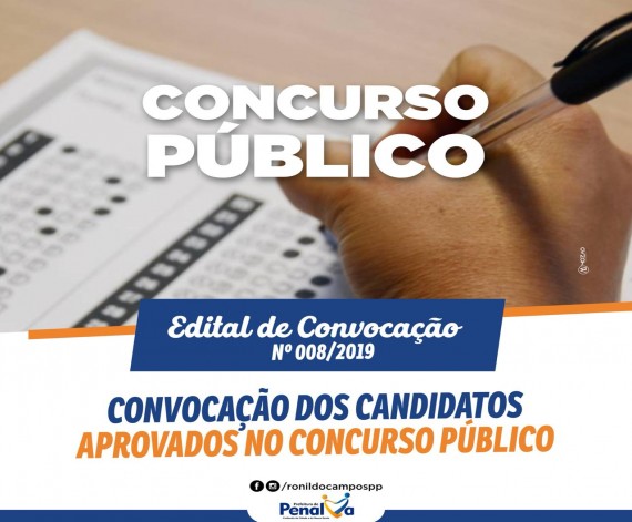 CONVOCAÇÃO DE CANDIDATOS APROVADOS NO CONCURSO PÚBLICO Nº 001/2017