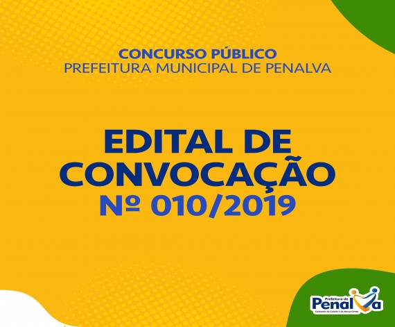 EDITAL DE CONVOCAÇÃO Nº 010/2019