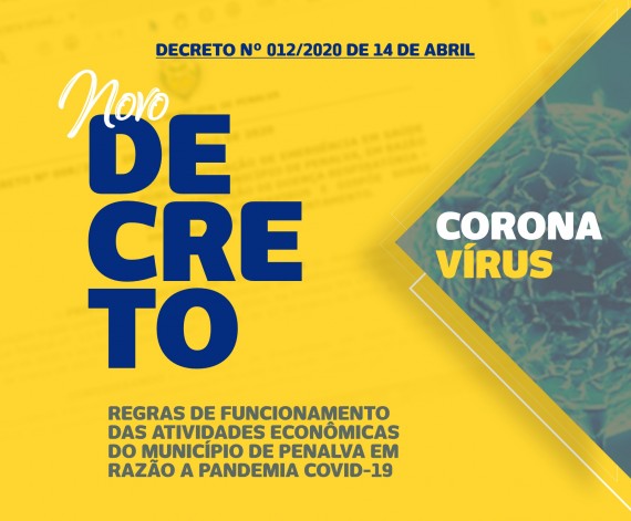 DECRETO Nº 012/2020 DE 14 DE ABRIL DE 2020