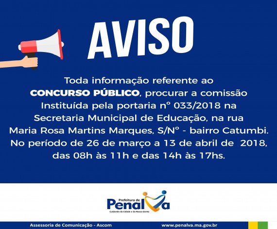 AVISO CONCURSO PÚBLICO